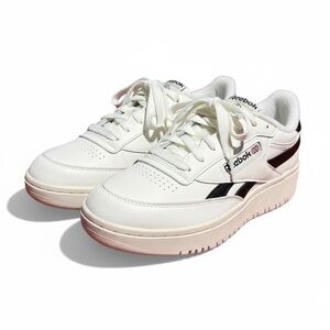 Reebok Club C Classic Cream/Black Leather Sneakers – Women’s